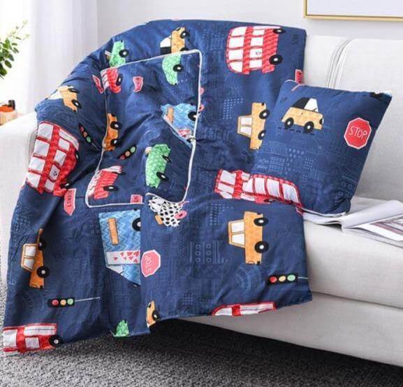 Maliben | 2In1 Colorful Cartoon Pillow Blanket