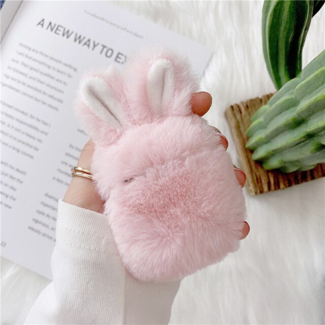 Maliben | Cute Rabbit Ears Plush Airpods Case