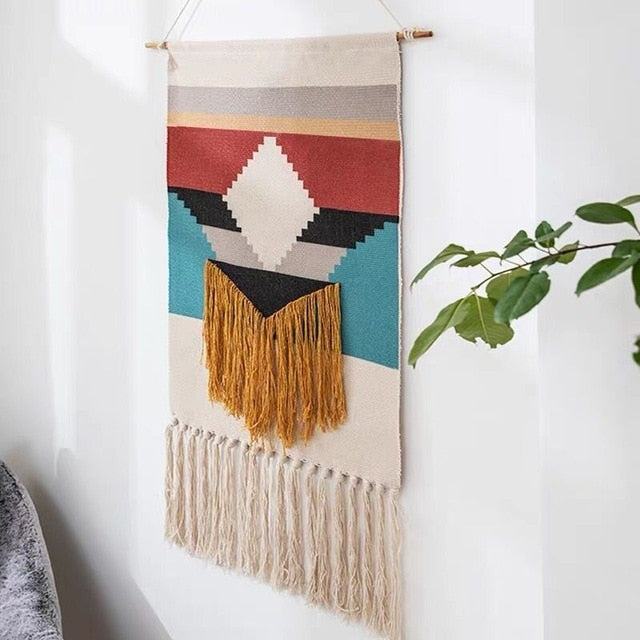 Maliben Geometric Macramé Wall Tapestry — Bohemian Wall Decor