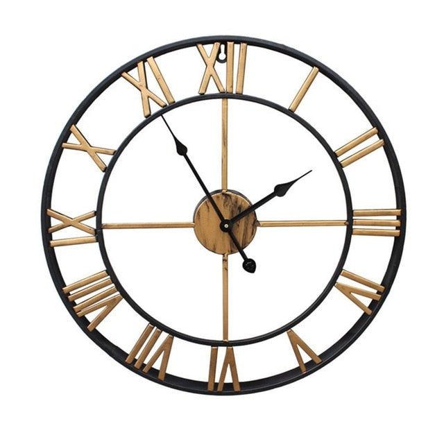Maliben | 3D Large Roman Numerals Wall Clock Home