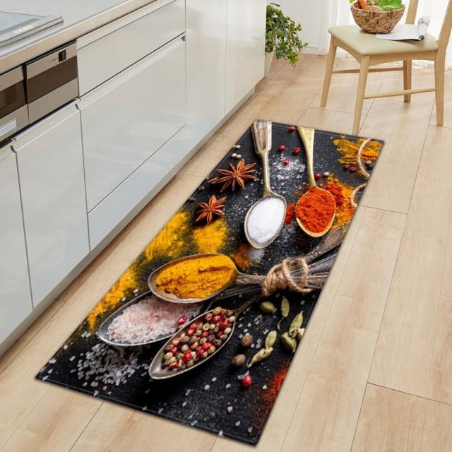 Maliben | Cookease Food-Themed Kitchen Mat | Non-Slip & Water-Repellent | ComFort Mat for Kitchen & Household