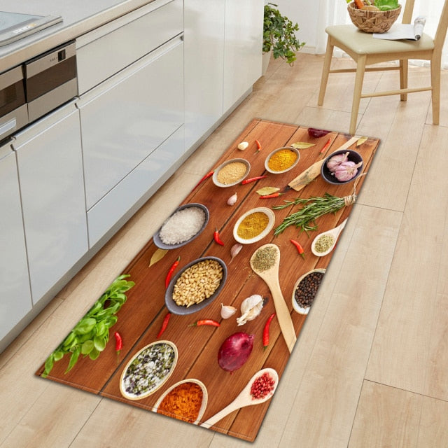 Maliben | Cookease Food-Themed Kitchen Mat | Non-Slip & Water-Repellent | ComFort Mat for Kitchen & Household