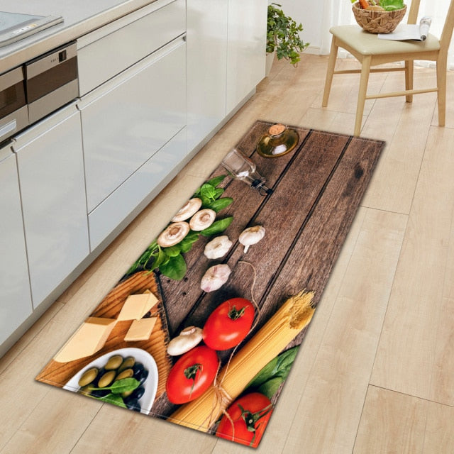 Maliben | Cookease Food-Themed Kitchen Mat | Non-Slip & Water-Repellent | ComFort Mat for Kitchen & Household