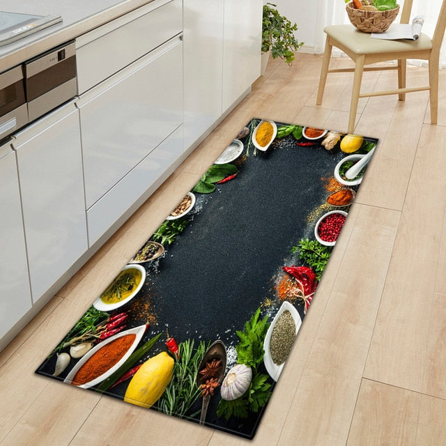 Maliben | Cookease Food-Themed Kitchen Mat | Non-Slip & Water-Repellent | ComFort Mat for Kitchen & Household