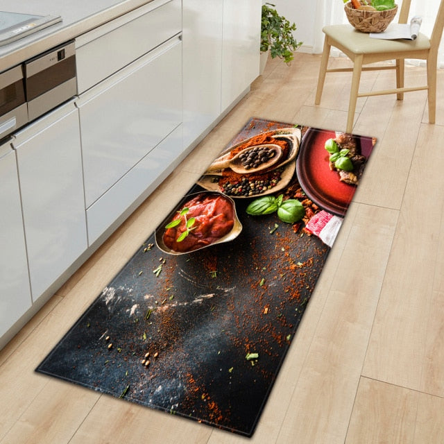 Maliben | Cookease Food-Themed Kitchen Mat | Non-Slip & Water-Repellent | ComFort Mat for Kitchen & Household