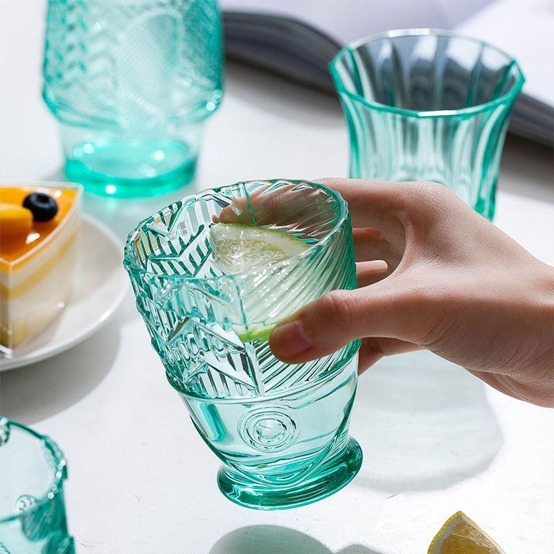 Maliben | Colored Glass Cup Set in Koi Fish Shape - Sale