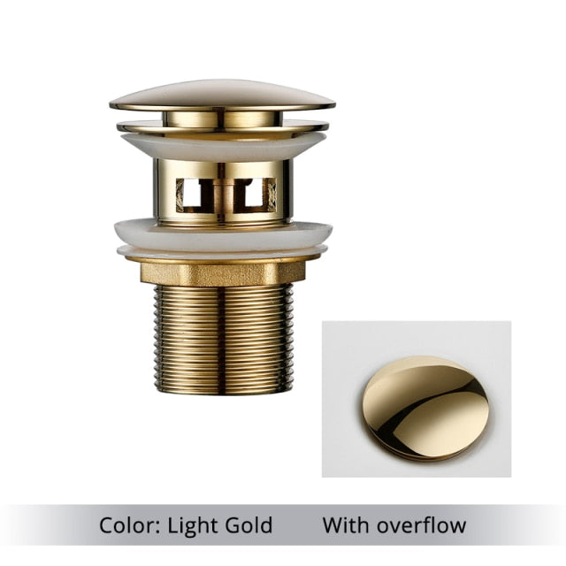 Maliben | Polished Brass Bathroom Sink Drains