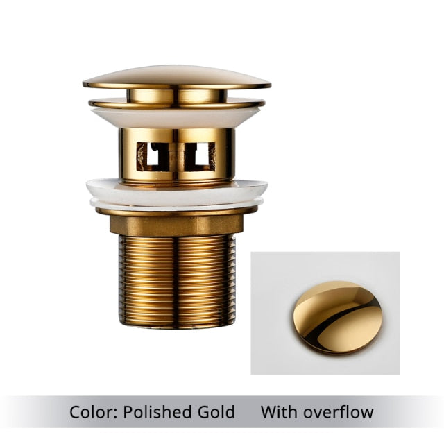Maliben | Polished Brass Bathroom Sink Drains