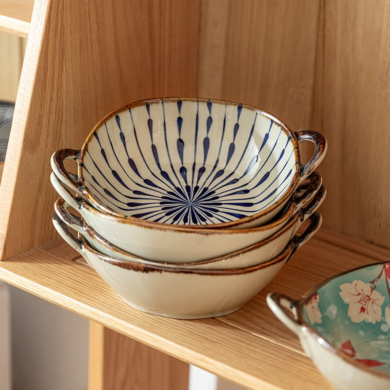 Maliben | Flora Ceramic Pasta Bowls