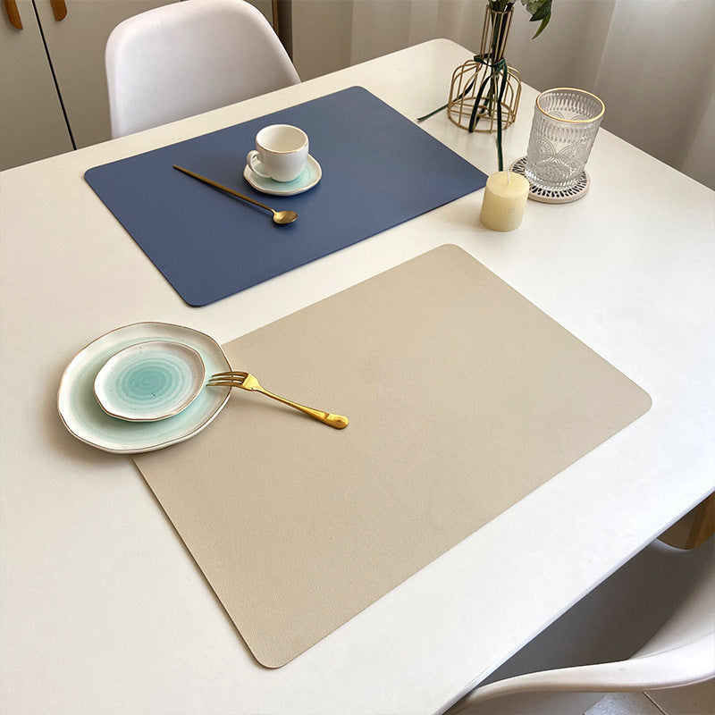Maliben | Modern Rectangular Waterproof PU Leather Place Mats