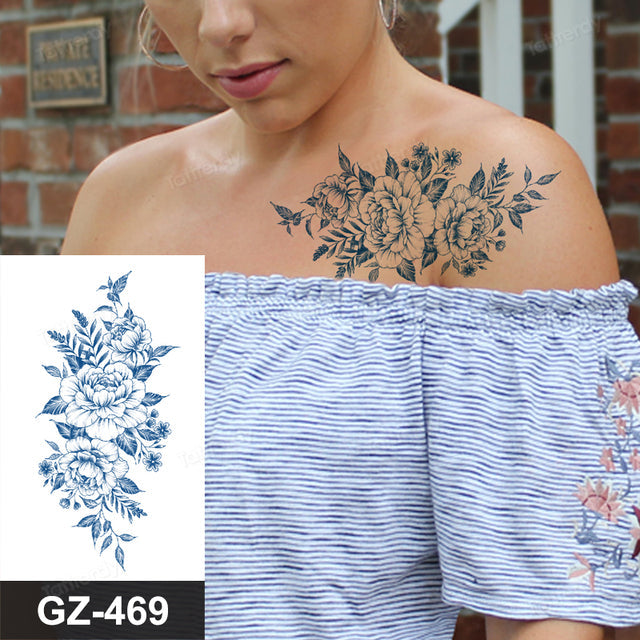 Maliben | Flower Sleeve Semi-Permanent Tattoo