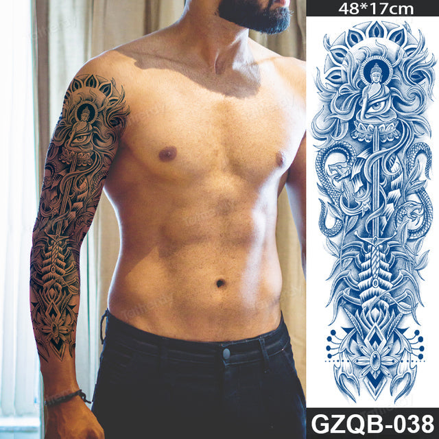 Maliben Full Sleeve Semi-Permanent Tattoo — 2-Week Wear