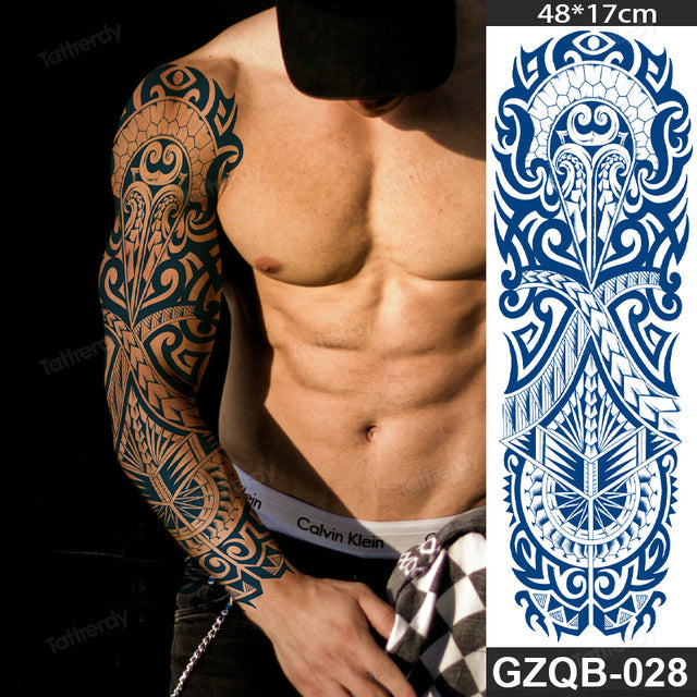 Maliben Full Sleeve Semi-Permanent Tattoo — 2-Week Wear