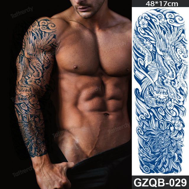 Maliben Full Sleeve Semi-Permanent Tattoo — 2-Week Wear