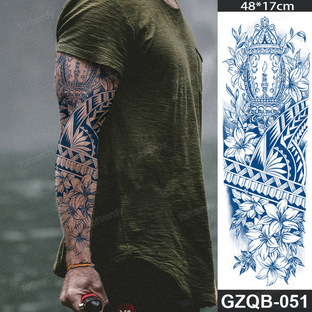 Maliben Full Sleeve Semi-Permanent Tattoo — 2-Week Wear