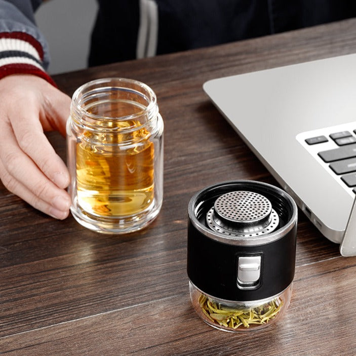 Maliben | Double Glass Tea Infuser Thermos Bottle