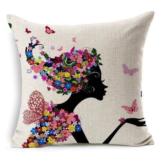 Maliben | Floral Animal Tree Of Life Bird Back Home Decorative Throw Pillow Cover