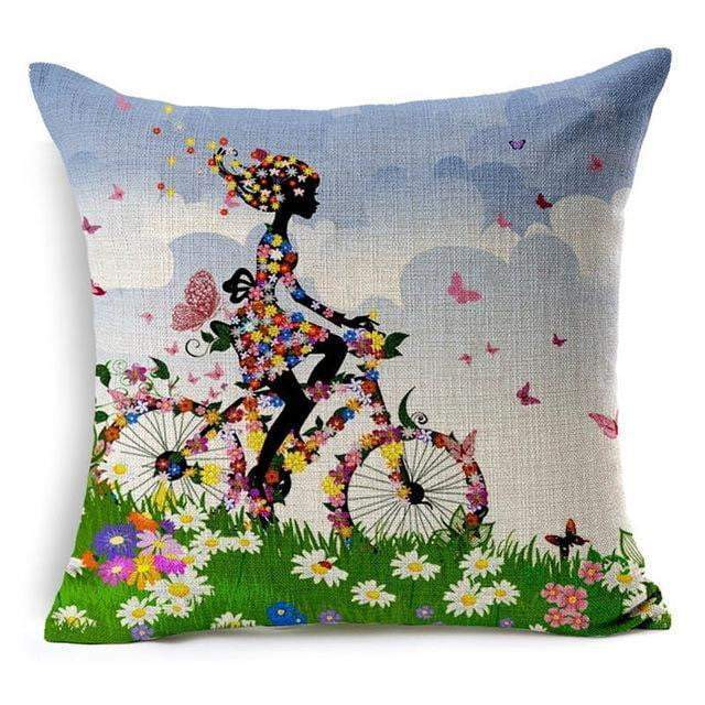 Maliben | Floral Animal Tree Of Life Bird Back Home Decorative Throw Pillow Cover