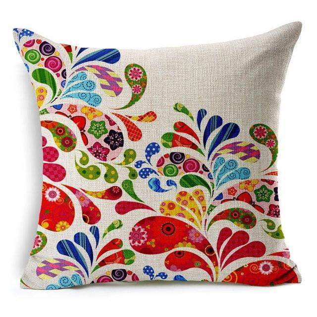 Maliben | Floral Animal Tree Of Life Bird Back Home Decorative Throw Pillow Cover