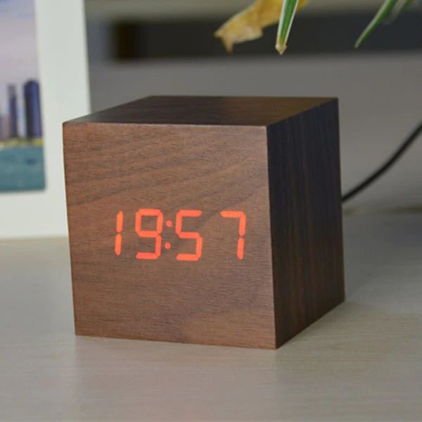 CUBE DIGITAL DESK CLOCK — Maliben bedroom