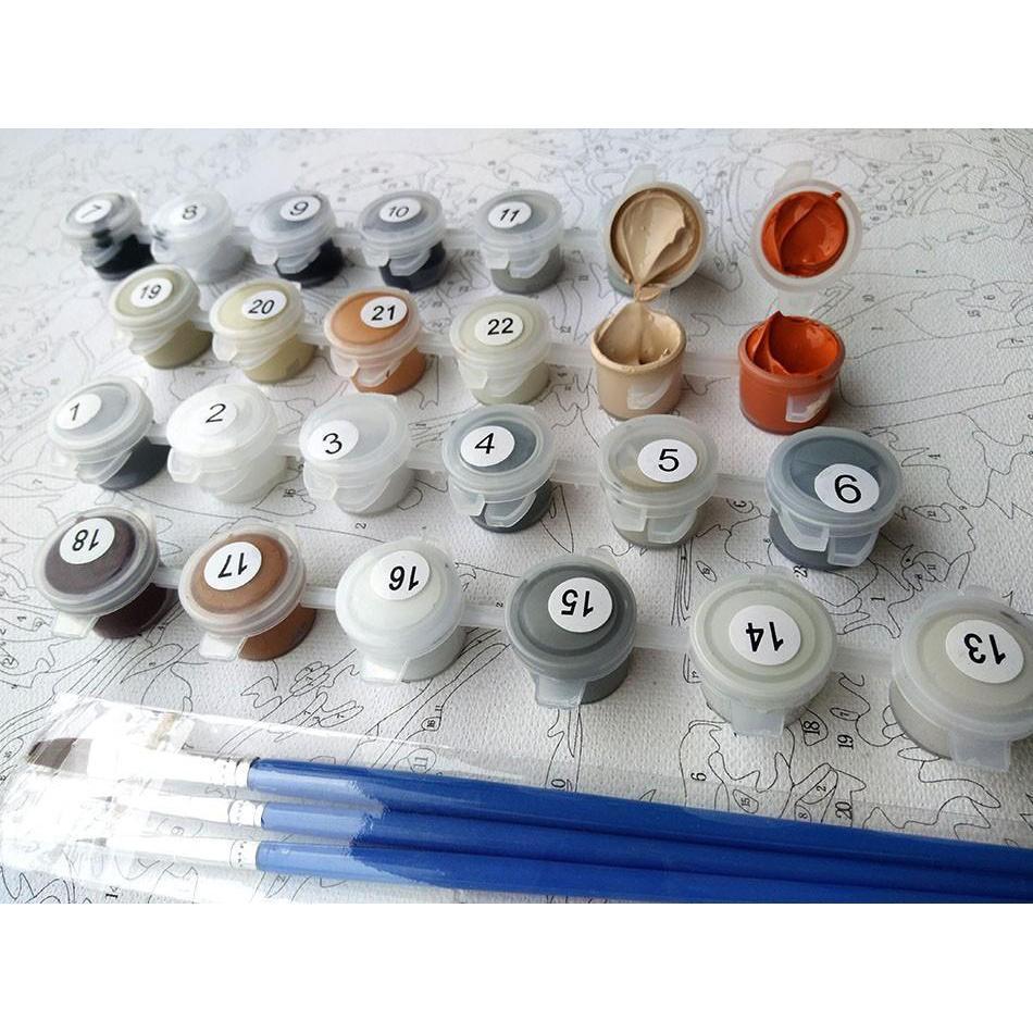 Maliben | European Flowers - Van-Go Paint-By-Number Kit