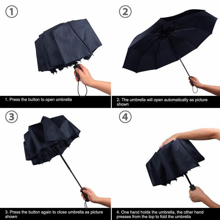 Maliben | Luxury Automatic Open & Close Umbrella Folding Wind Water Resistant