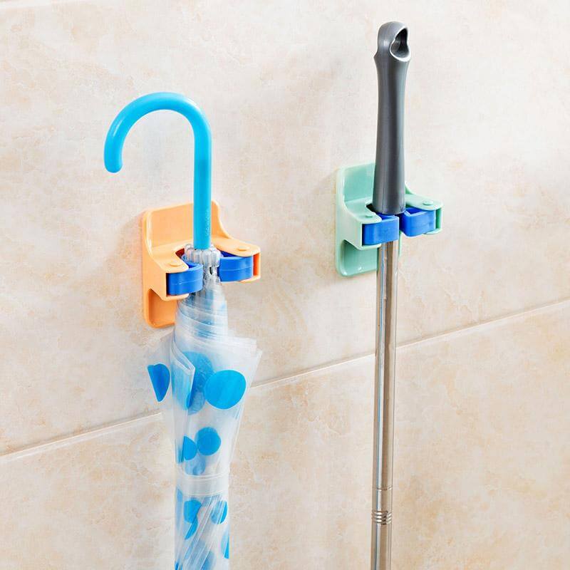 Maliben | 2pcs/Lot Home Clip Mop Hooks No Trace Mop Holder