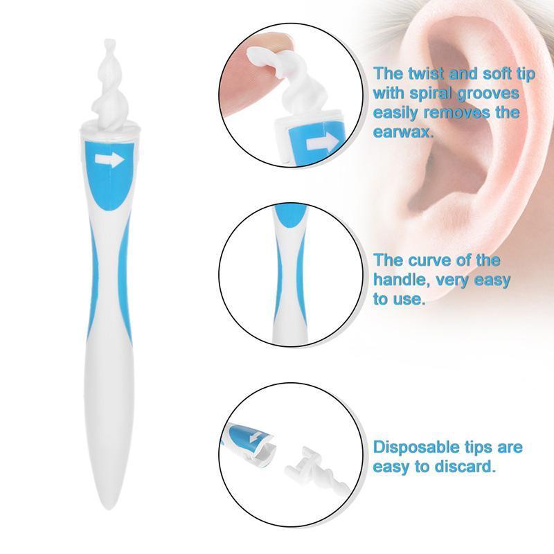 Maliben | Smart Earpick Spiral Ear Wax Remover Cleaner 16 Tips