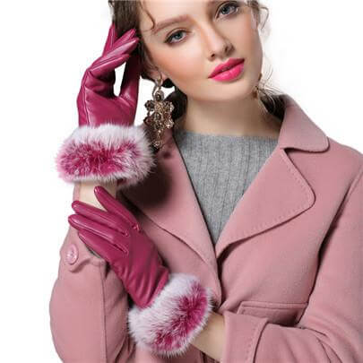 Maliben | Women Genuine Rabbit Fur Gloves
