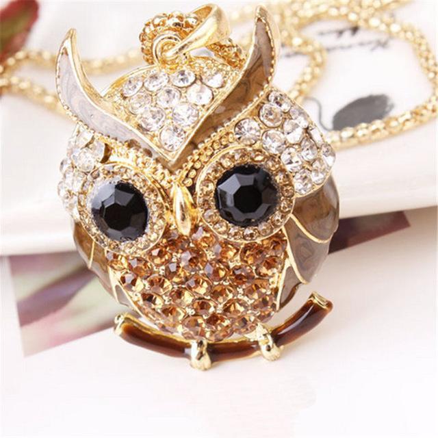Maliben | Women Sweater Owl Chain Necklace