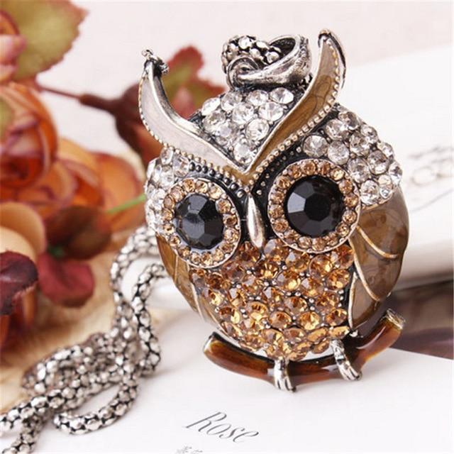 Maliben | Women Sweater Owl Chain Necklace