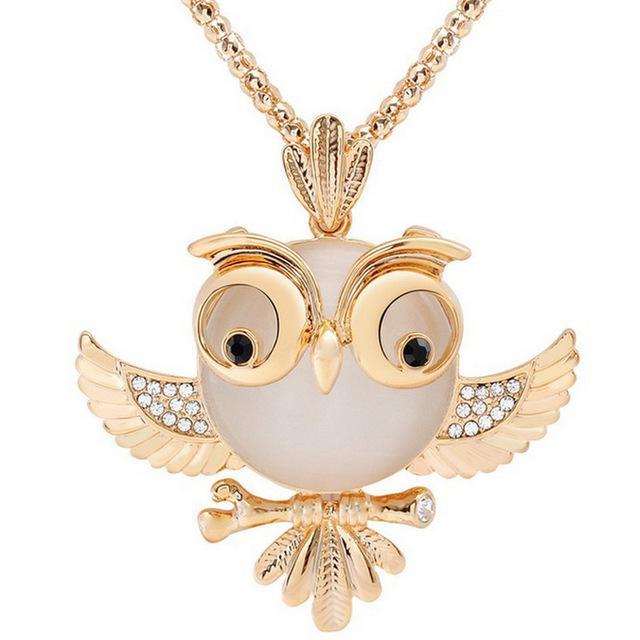 Maliben | Women Sweater Owl Chain Necklace