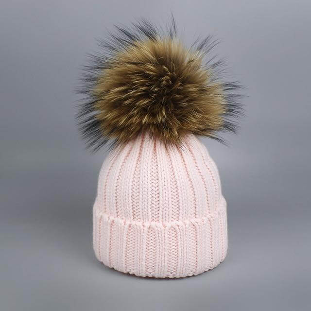 Maliben | Warm Knitted Fur Hat Scarf Set