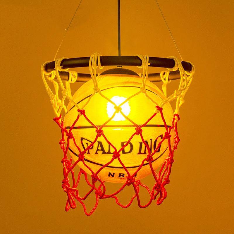 Maliben | Vintage Luminaria Basketball Pendant Hanging Lamp