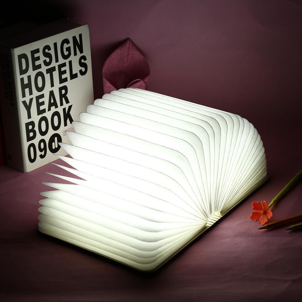 Maliben | Led Foldable 360 Wooden Book Night Lamp Desk Light Usb Rechargeable