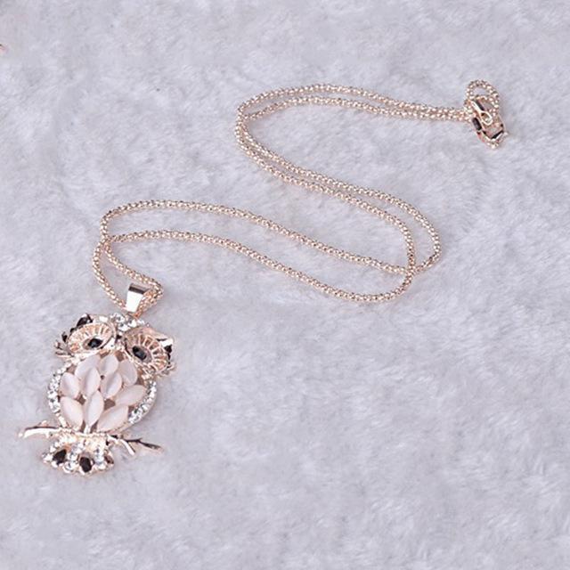 Maliben | Women Sweater Owl Chain Necklace