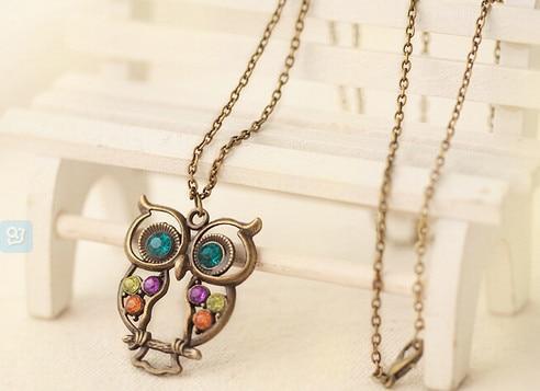 Maliben | Women Sweater Owl Chain Necklace