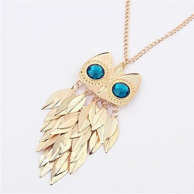 Maliben | Women Sweater Owl Chain Necklace