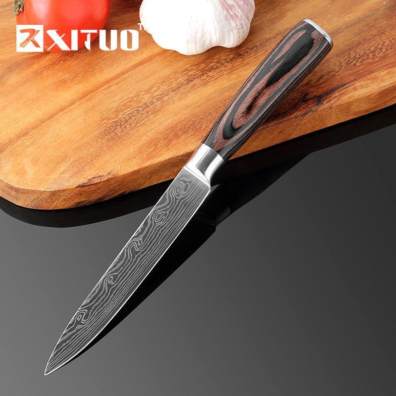 Maliben | Japanese Chef Knife Set Professional Ikasu High Carbon Steel Damascus