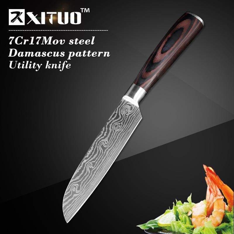 Maliben | Japanese Chef Knife Set Professional Ikasu High Carbon Steel Damascus