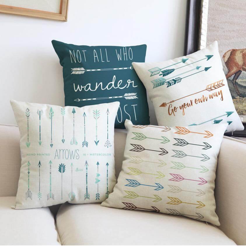 Maliben | Geometric Symbols Decorative Home Pillow Cases