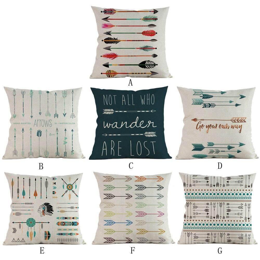 Maliben | Geometric Symbols Decorative Home Pillow Cases
