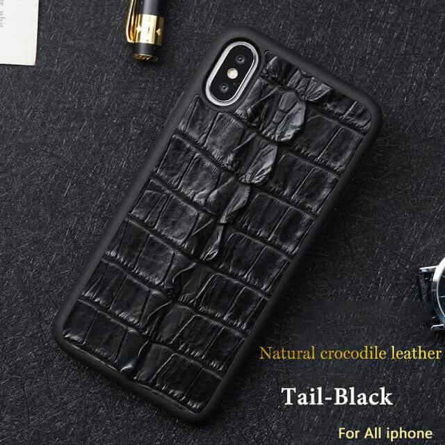 Maliben | Real Handmade Crocodile Tail Back Abdomen Leather Iphone Case