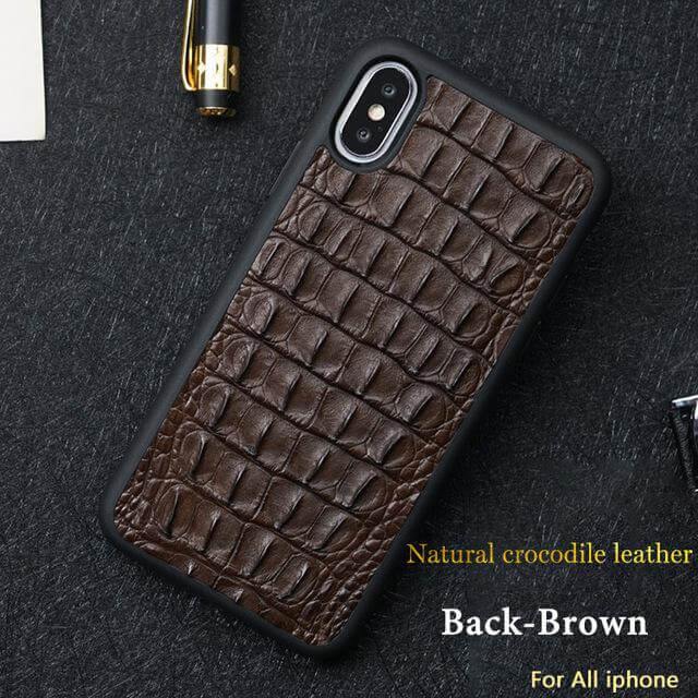 Maliben | Real Handmade Crocodile Tail Back Abdomen Leather Iphone Case