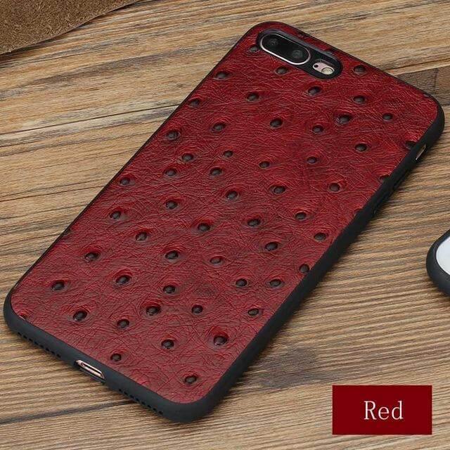Maliben | Genuine Leather Ostrich Skin Texture Iphone Cases