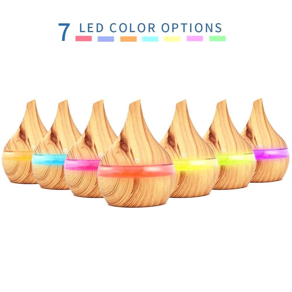 Maliben | Wood Grain Electric Air Humidifier Ultrasonic Essential Oil Diffuser