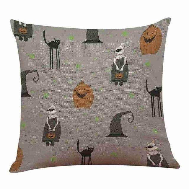 Maliben | Cotton Comfy Pumpkin Printed Halloween Pillow Cases
