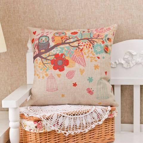 Maliben | Bird Pattern Decorative Home Pillow Cases