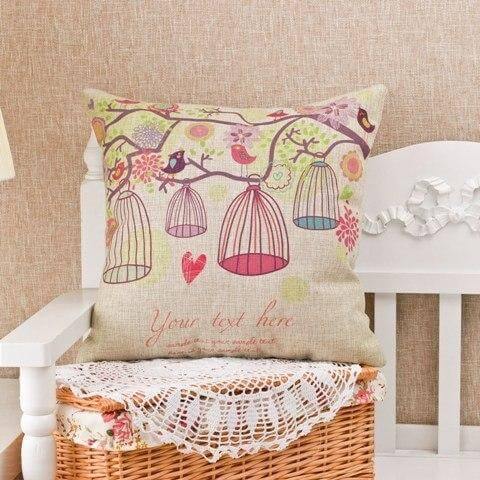Maliben | Bird Pattern Decorative Home Pillow Cases