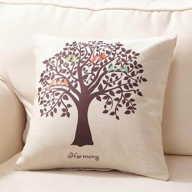 Maliben | Decorative Tree Printed Home Cute Pillow Cases